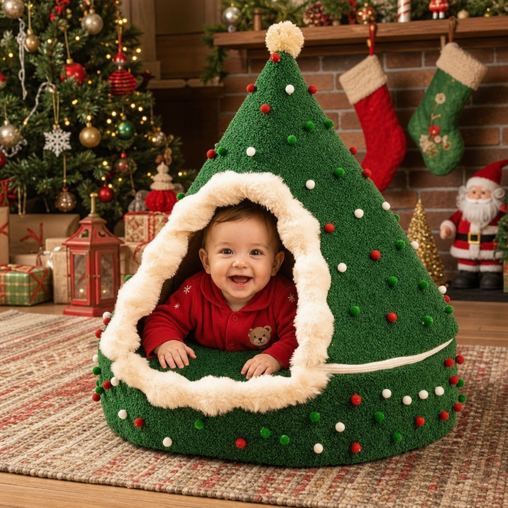 TheBabyMews™ - Christmas Tree Bed